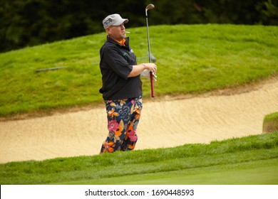 Vancouver, BC / Canada - July, 20th 2011: RBC Canadian Open - 1995 British Open Champion John Daly In The Bunker.