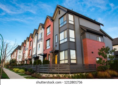Vancouver, BC, Canada - October 26, 2018: New housing being build following high demand on property in Vancouver and all over the world.