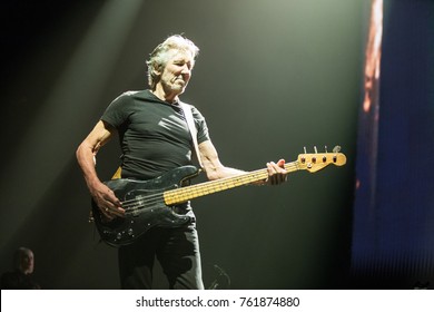 Vancouver, BC / Canada - October 28 2017: Roger Waters of Pink Floyd for his 'Us + Them Tour' at Rogers Arena in Vancouver, BC on October 28th 2017