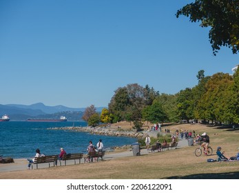 Vancouver, BC Canada - September 19, 2022: Sunny Weather In Vancouver For National Day Of Mourning For Queen Elizabeth II.