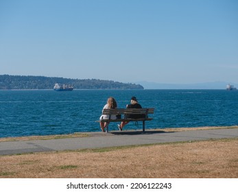 Vancouver, BC Canada - September 19, 2022: Sunny Weather In Vancouver For National Day Of Mourning For Queen Elizabeth II.