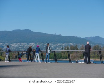 Vancouver, BC Canada - September 19, 2022: Sunny Weather In Vancouver For National Day Of Mourning For Queen Elizabeth II.