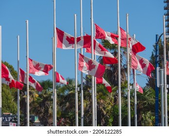 Vancouver, BC Canada - September 19, 2022: Sunny Weather In Vancouver For National Day Of Mourning For Queen Elizabeth II.