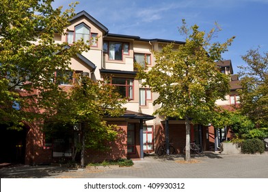 VANCOUVER, BRITISH COLUMBIA, CANADA - AUGUST 30, 2010: View Of A Typical University Of British Columbia (UBC) Fairview Crescent Student Housing Block