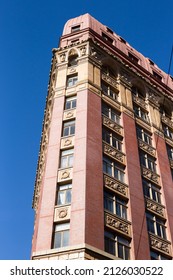 Vancouver, British Columbia, Canada, February 13, 2022 - The Famous Dominion Building Located On The Edge Of Gastown, The First Steel-framed High-rise In The City