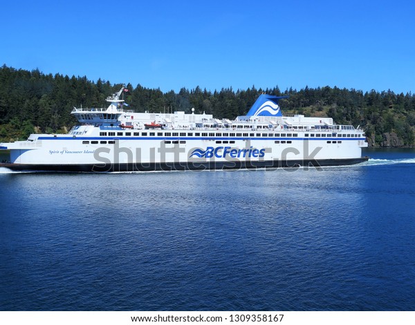 Vancouver, British\
Columbia / Canada - May 2016: a British Columbia ferry between\
Vancouver and\
Victoria