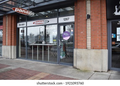 Vancouver, British Columbia, Canada-February 20 2021:  Panago On Pacific Boulevard In Vancouver, British Columbia, Canada.