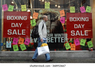 VANCOUVER, CANADA - DECEMBER 26, 2012: In Keeping With Tradition, Thousands Of Customers Shop For Bargains On Boxing Day On Dec.26, 2012 In Vancouver, Canada.