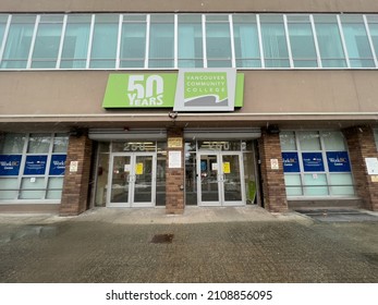 Vancouver, Canada - January 8,2022: View Of Vancouver Community College Building On West Pender Street