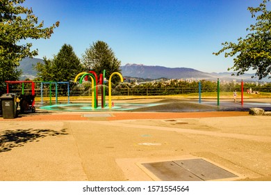 Vancouver Canada, June 18 2018: Editorial Photo Of A Beach On The Sea Walk At Stanley Park. A Nice Family Event.