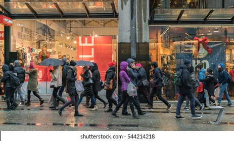 Vancouver Canada,December 26 2016,big Sale On Boxing Day ,Granville St,Vancouver Canada