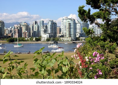 Vancouver City Skyline Buildings Sea 