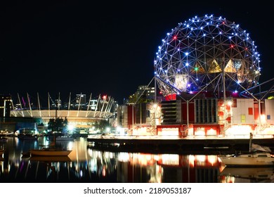 Vancouver City Street At Night 2022 08 09, Vancouver Is Located In The Province Of British Columbia ,Canada