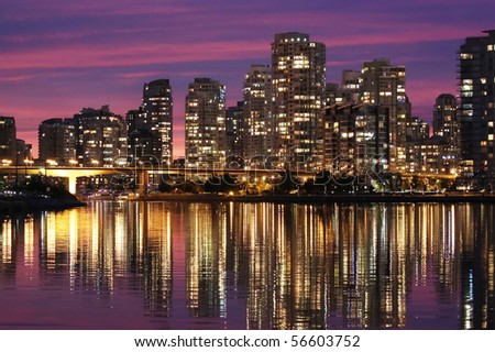 Vancouver downtown sunset