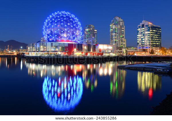 Vancouver\
at night, Vancouver, British Columbia, Canada.\
