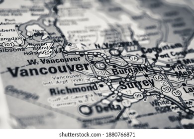 Vancouver On Canada Travel Map