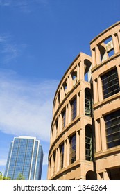 Vancouver Public Library Over Blue Sky