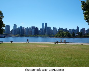 Vancouver Skyline From The Sea Wall Stanley Park