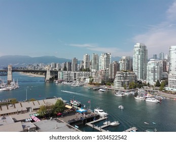 Vancouver Skyline View From Granville Bridge