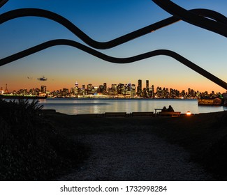 Vancouver Sunset City Scape Shot 