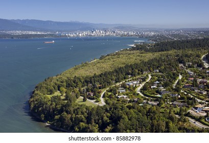 Vancouver - UBC And Point Grey Residential Area With English Bay, Aerial