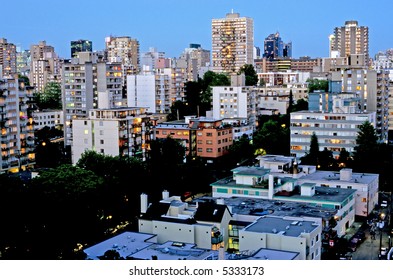 Vancouver's West End By Night