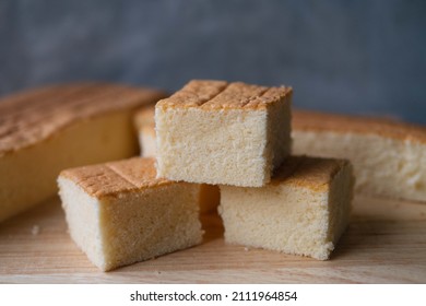 Vanilla Butter Chiffon Sponge Cake Dessert Menu Bakery Snack 