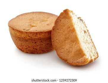 Vanilla cake isolated on white background - Shutterstock ID 1259272309