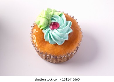 Vanilla Cake Orange Flavor With Creamy Thai Traditional Style Cake