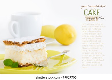 Vanilla And Custard Cream Cake Dessert