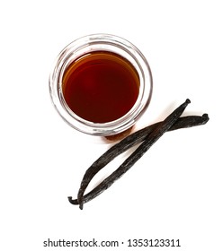 Vanilla Extract Isolated On White