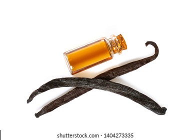 Vanilla Extract Isolated On White