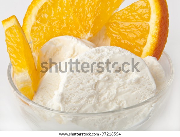 Vanilla Ice Cream Orange Slices Stock Photo 97218554 | Shutterstock