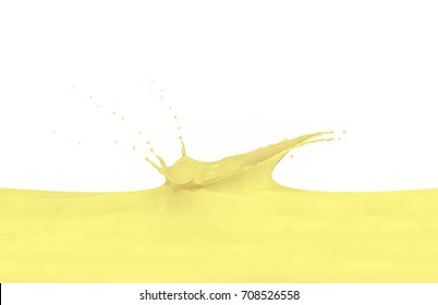 Vanilla Milk Splash Isolated On White Background