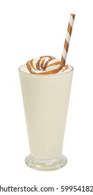 Vanilla Milkshake With Syrup Isolated 