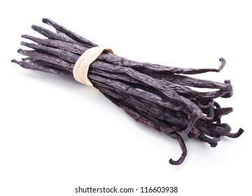 Vanilla Pods Isolated On White Background