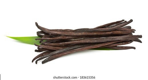 Vanilla Pods Isolated On White Background