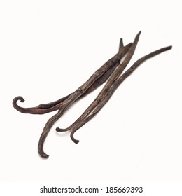 Vanilla Pods, Isolated On White Background