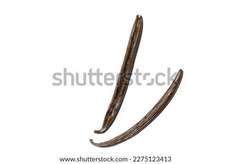 Vanilla sticks isolated on white background