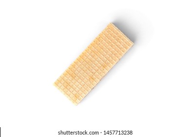 Vanilla Wafer Biscuit Isolated On White Background.