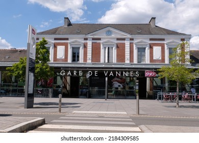 Vannes, France, July 29, 2022 :
Vannes SNCF Train Station In Brittany 