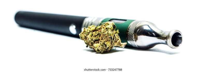 Vape Pen. Vape CBD or THC, Vaping Marijuana and Cannabis. 