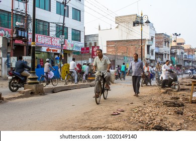 Varanasi City,  [11-04-2017 Traffic Jam, Uttar Pradesh, India, Chaotic Indian Street]