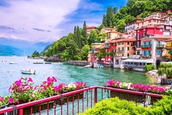 Varenna, Lake Como - Holidays In Italy View Of The Most Beautiful Lake In Italy, Lago Di Como, Lombardia.