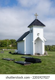 Varhaug, Norway - June 3, 2022: Varhaug Gamle Gravlund Is A Cemetery Located In The Sea Gap On The Farm Varhaug In Ha Municipality. The Church Square Is From The Middle Ages. Selective Focus.