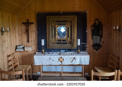 Varhaug, Norway - June 3, 2022: Varhaug Gamle Gravlund Is A Cemetery Located In The Sea Gap On The Farm Varhaug In Ha Municipality. The Church Square Is From The Middle Ages. Selective Focus.