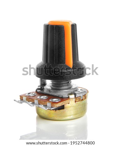 Variable resistor isolated on white background
