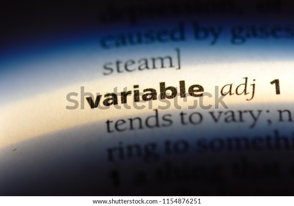 Variable Word Dictionary Variable Concept Stock Photo Edit Now 1154876251