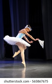 The Variation From The Ballet The Nutcracker - Russian Dance. Ballerina Dancing Classical Ballet. Choreographic Festival, Tomsk, Russia, 2016