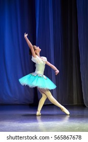 The Variation From The Ballet The Nutcracker - Russian Dance. Ballerina Dancing Classical Ballet. Choreographic Festival, Tomsk, Russia, 2016